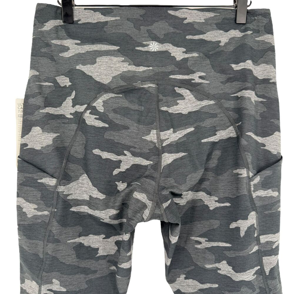 Athleta Camo 7/8 Leggings 1X Gray High Rise Compression Stash Pocket Active NWT - Picture 12 of 16